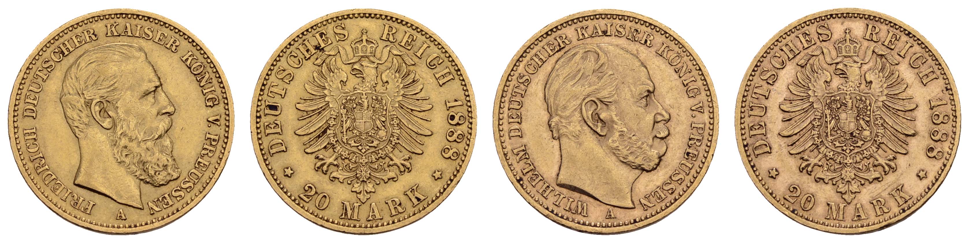 Lot 883 - deutschland Kaiserreich Goldmünzen - Preußen -  Auktionshaus Ulrich Felzmann GmbH & Co. KG Coins single lots