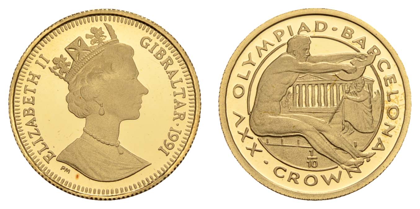 Lot 1553 - europa ab 1800 - Gibraltar -  Auktionshaus Ulrich Felzmann GmbH & Co. KG Coins single lots