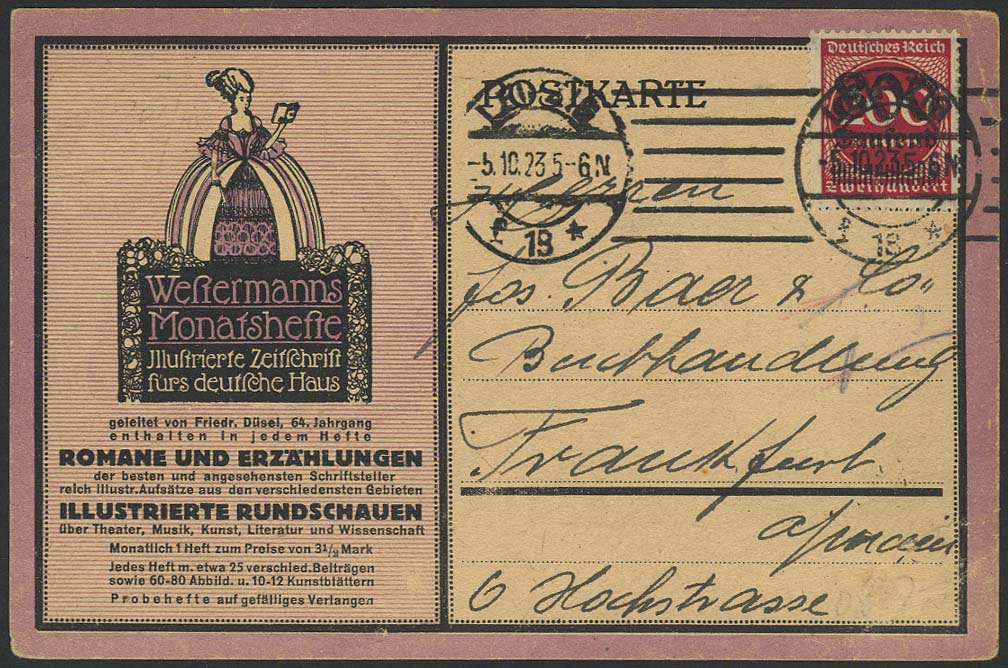 Stamp Auction Deutsches Reich Inflation Auction 165 - 